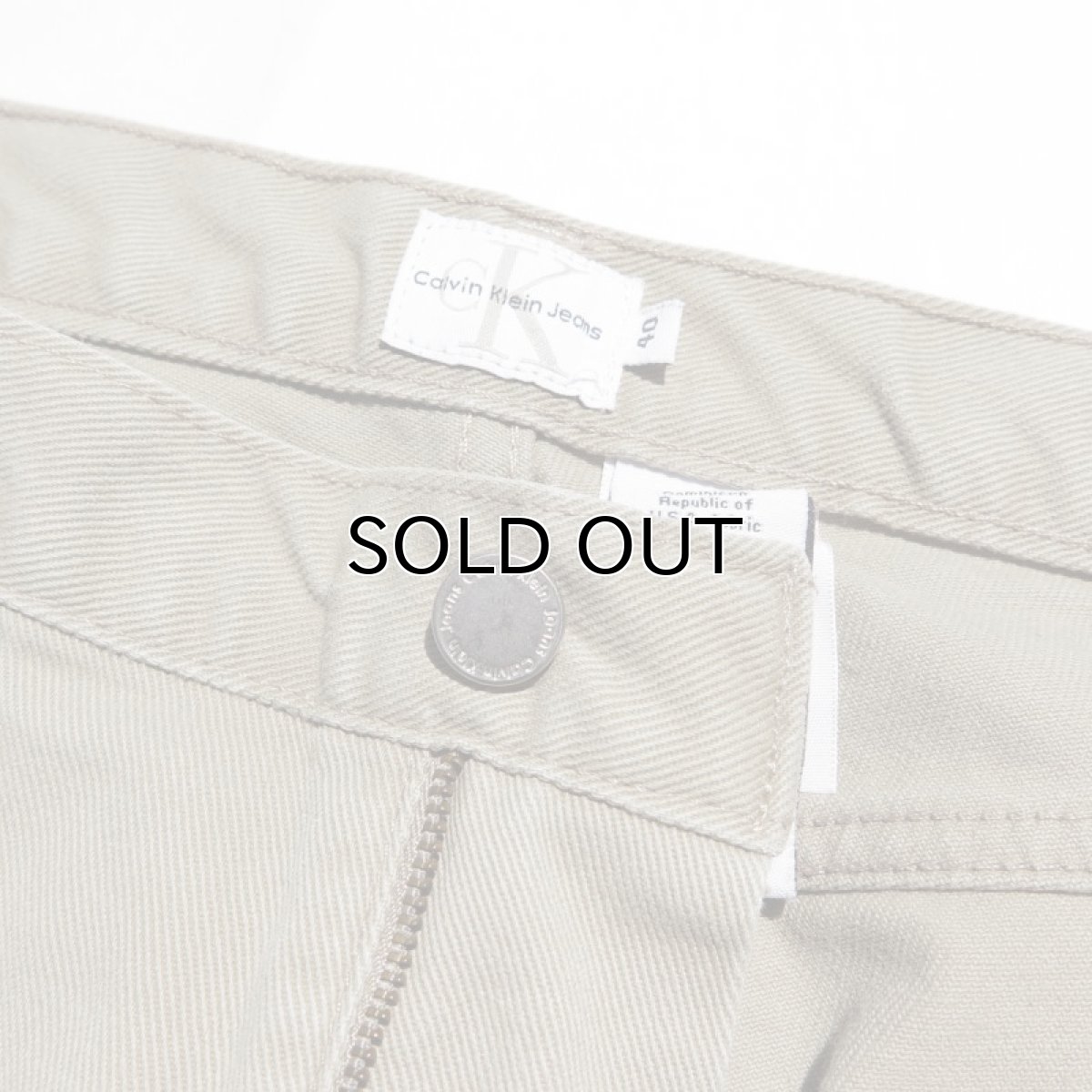 画像4: 1990's~ "Calvin Klein Jeans" Cotton Twill 5-Pocket Pants　KHAKI　size W40INCH (4)