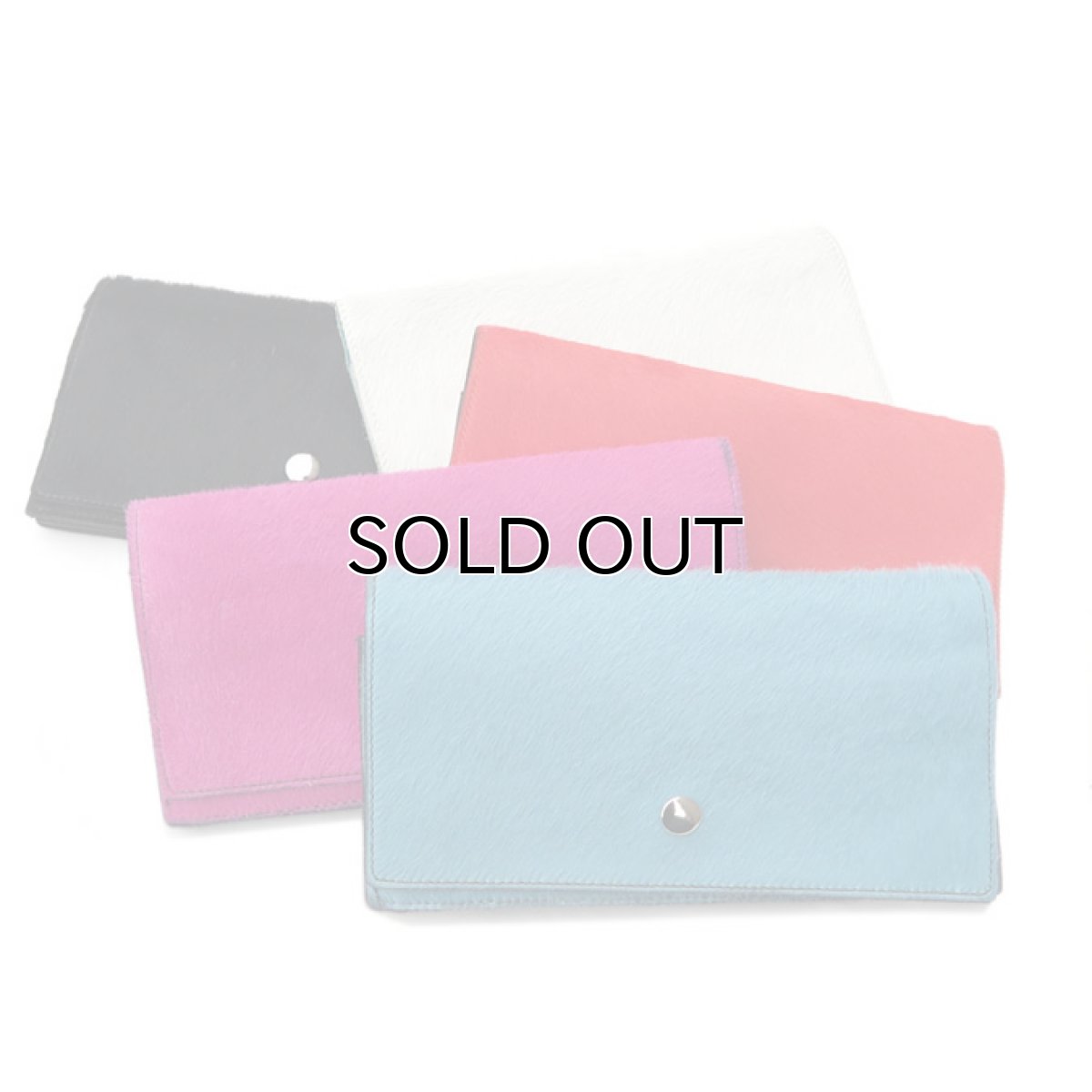 画像9: "JUTTA NEUMANN" Calf Hair Leather Wallet "Waiter's Wallet" -長財布- color BLACK / TURQUOISE BLUE (9)