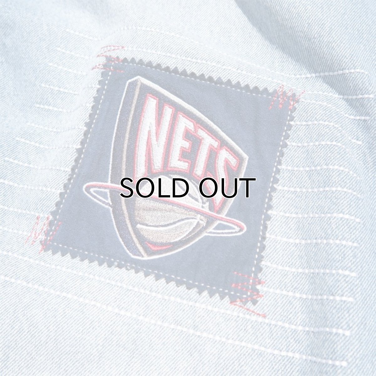 画像8: 1990's "unk" -NBA- Logo Patch Baggy Denim Pants BLUE DENIM size  W43INCH (8)