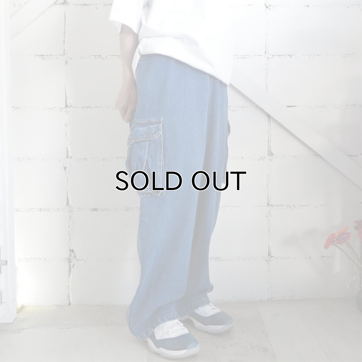 画像3: 1990's~ "TOMMY SPORTS" Baggy Fit Cargo Pants　BLUE DENIM　size W38INCH (3)