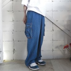 画像3: 1990's~ "TOMMY SPORTS" Baggy Fit Cargo Pants　BLUE DENIM　size W38INCH (3)