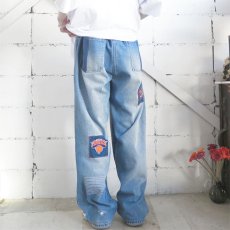 画像10: 1990's "unk" -NBA- Logo Patch Baggy Denim Pants　BLUE DENIM　size  W43INCH (10)