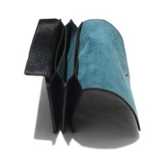 画像6: "JUTTA NEUMANN" Calf Hair Leather Wallet "Waiter's Wallet" -長財布-　color BLACK / TURQUOISE BLUE (6)