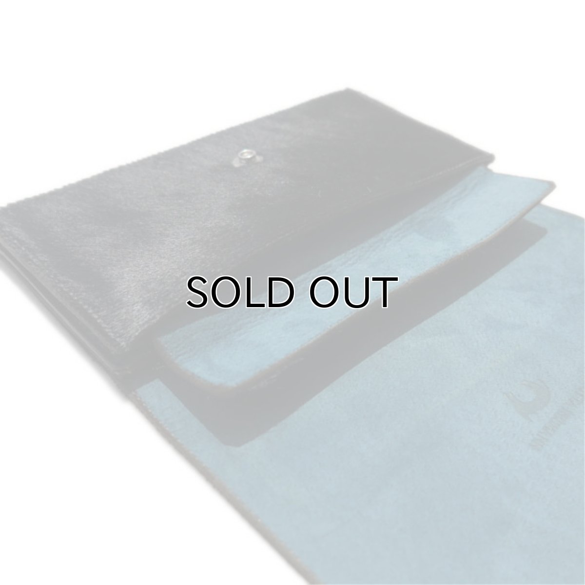 画像7: "JUTTA NEUMANN" Calf Hair Leather Wallet "Waiter's Wallet" -長財布- color BLACK / TURQUOISE BLUE (7)