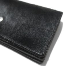 画像8: "JUTTA NEUMANN" Calf Hair Leather Wallet "Waiter's Wallet" -長財布-　color BLACK / TURQUOISE BLUE (8)