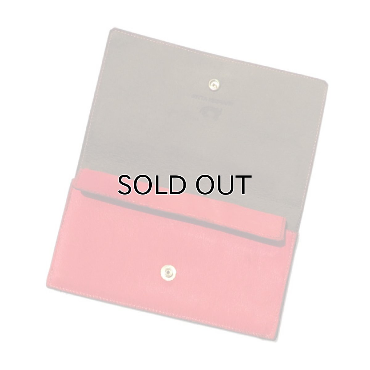 画像4: "JUTTA NEUMANN" Calf Hair Leather Wallet "Waiter's Wallet" -長財布-　color ORANGE / MOCHA BROWN (4)