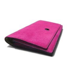 画像3: "JUTTA NEUMANN" Calf Hair Leather Wallet "Waiter's Wallet" -長財布-　color PINK / LIME YELLOW (3)