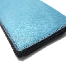 画像8: "JUTTA NEUMANN" Calf Hair Leather Wallet "Waiter's Wallet" -長財布-　color DUSTY BLUE / BABY BLUE (8)