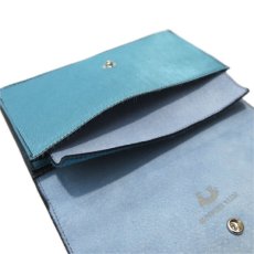 画像6: "JUTTA NEUMANN" Calf Hair Leather Wallet "Waiter's Wallet" -長財布-　color DUSTY BLUE / BABY BLUE (6)