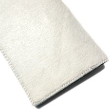 画像5: "JUTTA NEUMANN" Calf Hair Leather Wallet "Waiter's Wallet" -長財布-　color WHITE / SKY BLUE (5)