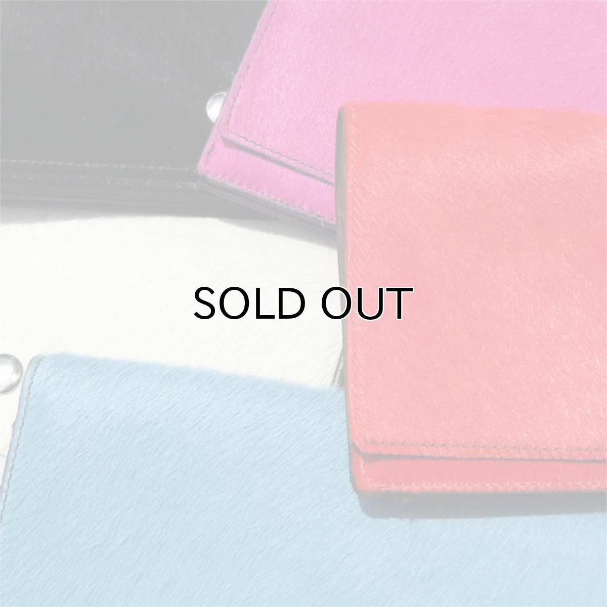 画像10: "JUTTA NEUMANN" Calf Hair Leather Wallet "Waiter's Wallet" -長財布- color BLACK / TURQUOISE BLUE (10)