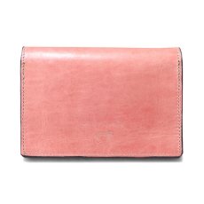 画像2: "JUTTA NEUMANN" Leather Wallet "Waiter's Wallet"  -MEDIUM SIZE-　color CORAL / DEEP PINK (2)