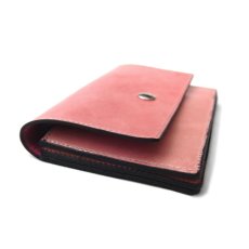 画像3: "JUTTA NEUMANN" Leather Wallet "Waiter's Wallet"  -MEDIUM SIZE-　color CORAL / DEEP PINK (3)