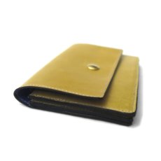 画像3: "JUTTA NEUMANN" Leather Wallet "Waiter's Wallet"  -MEDIUM SIZE-　color MUSTARD / VIOLET (3)