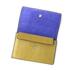 画像4: "JUTTA NEUMANN" Leather Wallet "Waiter's Wallet"  -MEDIUM SIZE-　color MUSTARD / VIOLET (4)