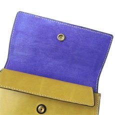 画像7: "JUTTA NEUMANN" Leather Wallet "Waiter's Wallet"  -MEDIUM SIZE-　color MUSTARD / VIOLET (7)