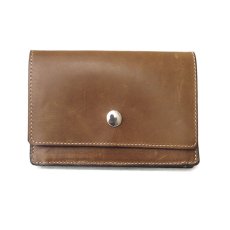 画像1: "JUTTA NEUMANN" Leather Wallet "Waiter's Wallet"  -MEDIUM SIZE-　color SADDLE / LIGHT BROWN (1)