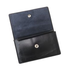 画像4: "JUTTA NEUMANN" Leather Wallet "Waiter's Wallet"  -MEDIUM SIZE-　color BLACK / GREY NAVY (4)