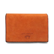 画像2: "JUTTA NEUMANN" Suede Leather Wallet "Waiter's Wallet"  -MEDIUM SIZE-　color ORANGE / BROWN (2)