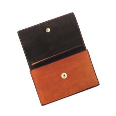 画像4: "JUTTA NEUMANN" Suede Leather Wallet "Waiter's Wallet"  -MEDIUM SIZE-　color ORANGE / BROWN (4)