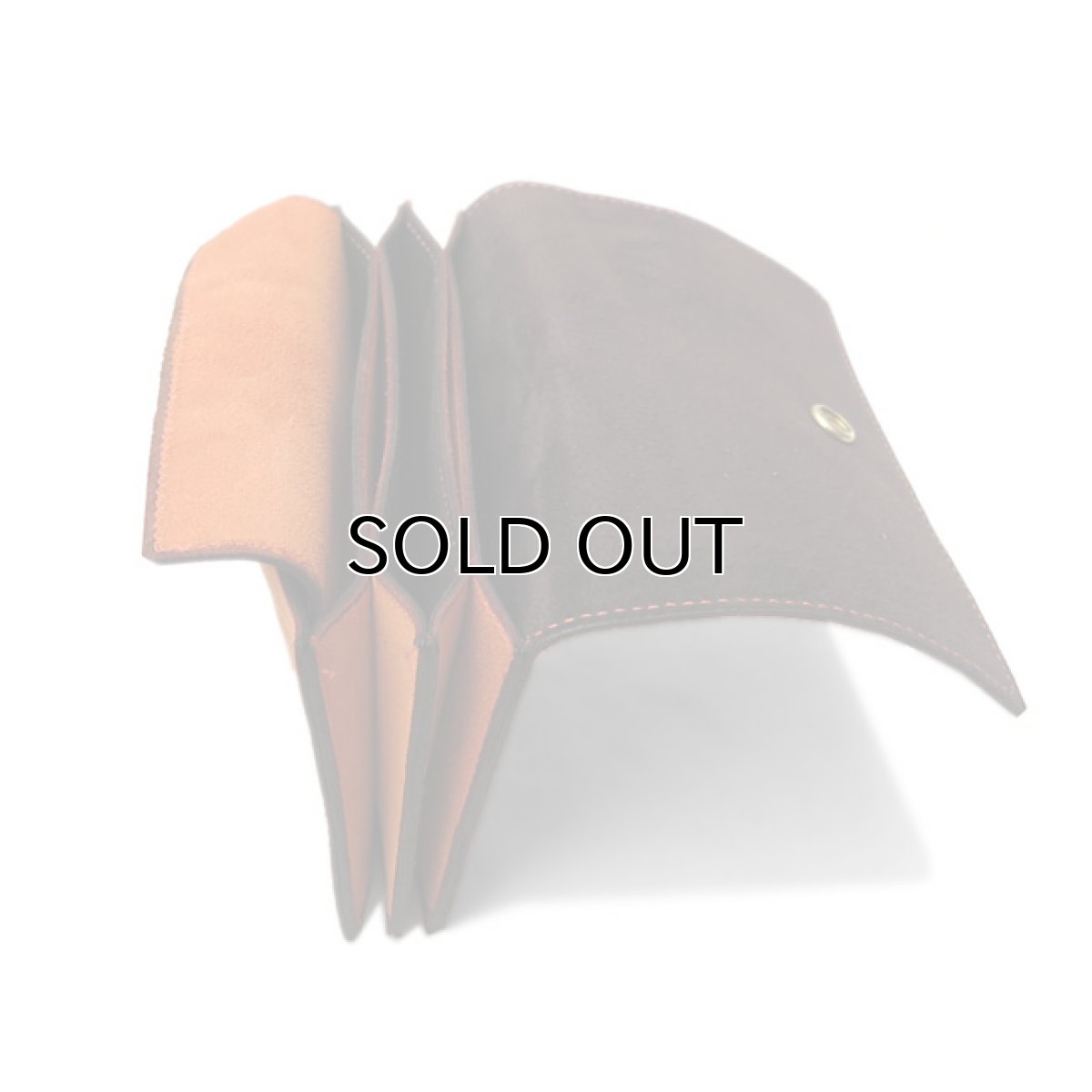 画像5: "JUTTA NEUMANN" Suede Leather Wallet "Waiter's Wallet"  -MEDIUM SIZE-　color ORANGE / BROWN (5)