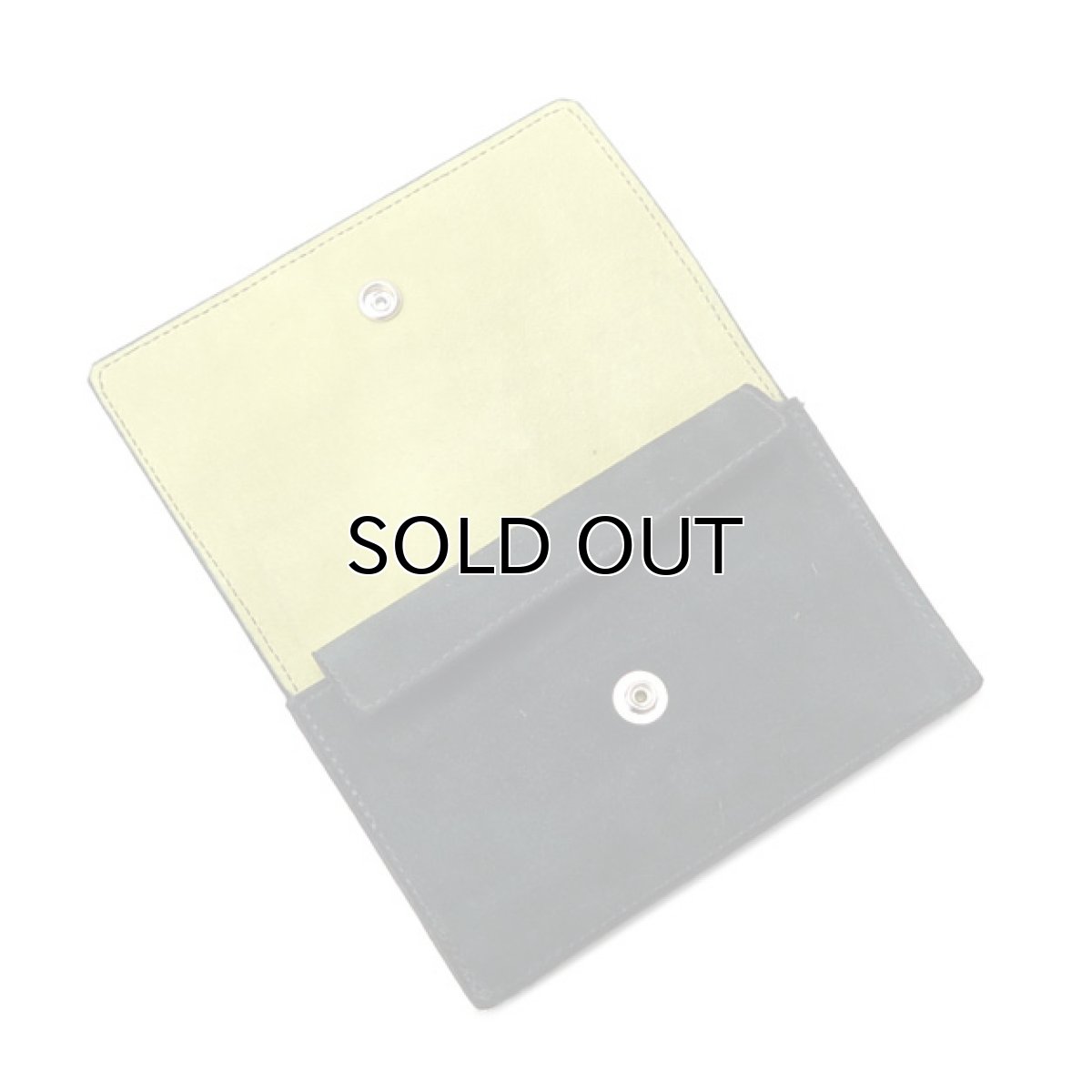 画像4: "JUTTA NEUMANN" Suede Leather Wallet "Waiter's Wallet"  -MEDIUM SIZE-　color HUNTER GREEN / LIME YELLOW (4)