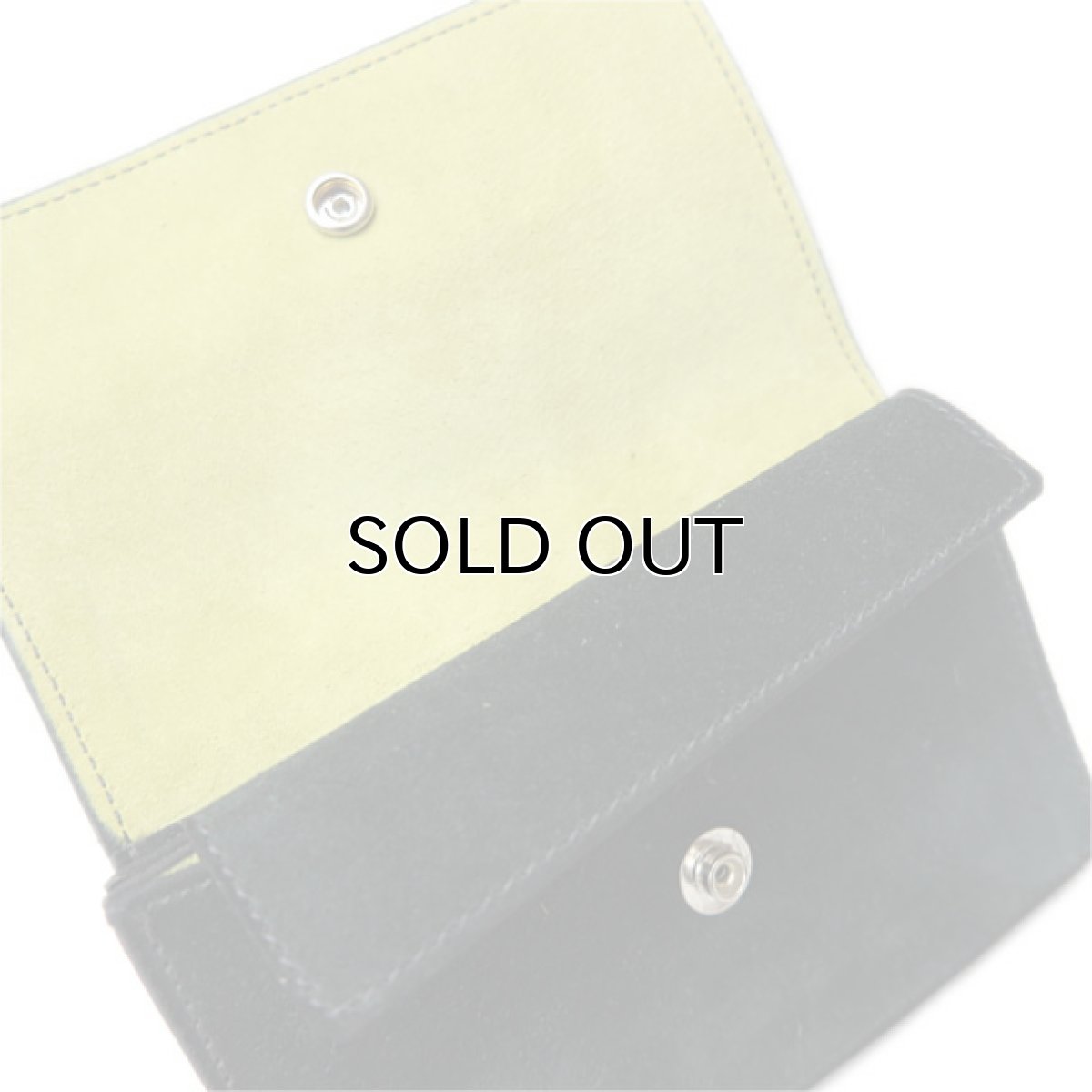 画像7: "JUTTA NEUMANN" Suede Leather Wallet "Waiter's Wallet"  -MEDIUM SIZE-　color HUNTER GREEN / LIME YELLOW (7)