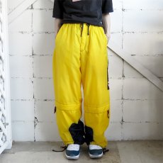 画像2: 1990's "minik" Nylon Easy Trousers　YELLOW/NAVY　size Waist Free (2)