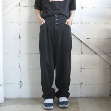 画像2: "MARITHE FRANCOIS GIRBAUD" Baggy Fit Cotton Twill Pants　BLACK　size W36INCH (2)