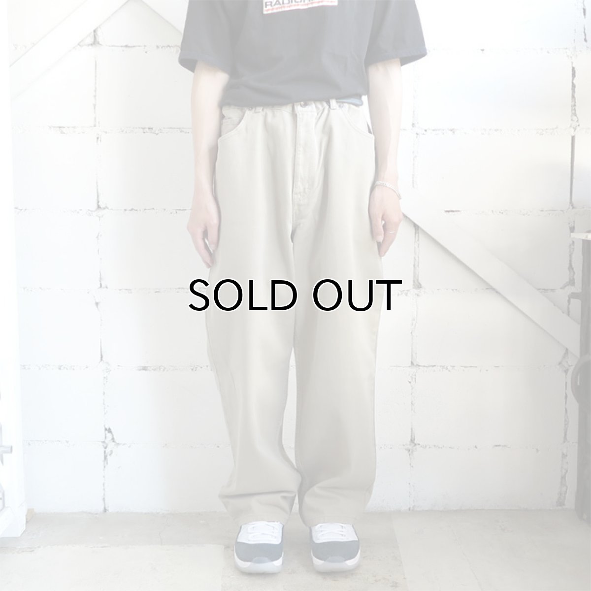 画像2: 1990's~ "Calvin Klein Jeans" Cotton Twill 5-Pocket Pants　KHAKI　size W40INCH (2)