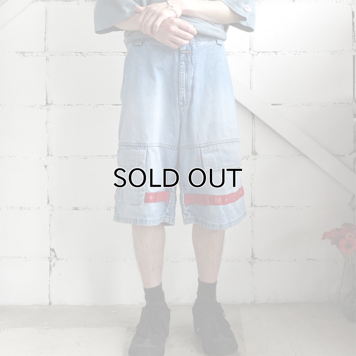 画像2: "MARITHE FRANCOIS GIRBAUD" Baggy Fit Denim Shorts　BLUE DENIM　size W42INCH (2)