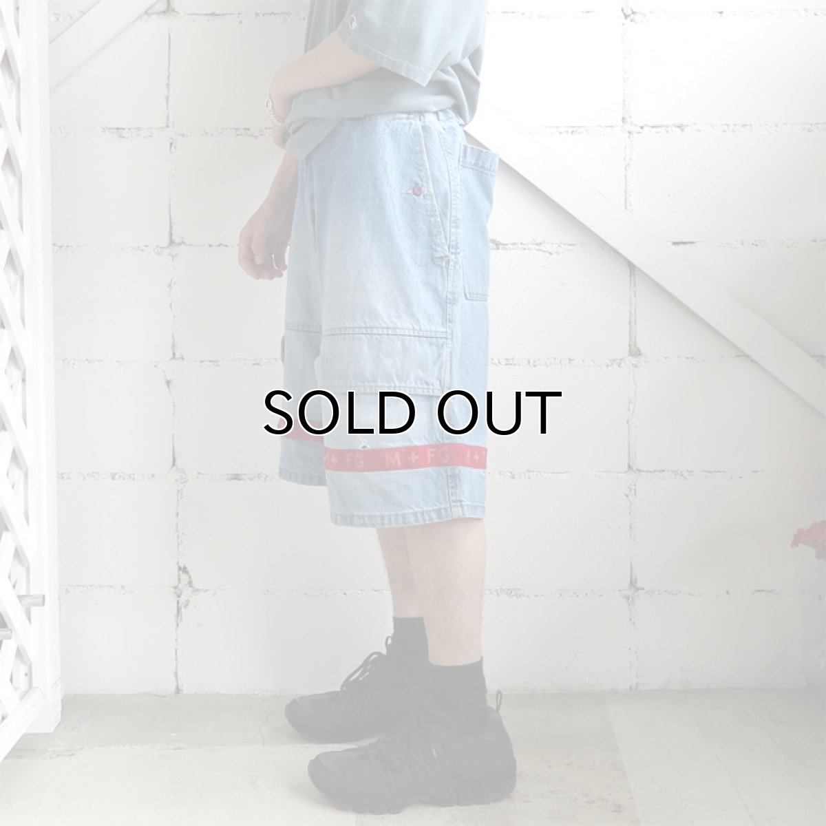 画像3: "MARITHE FRANCOIS GIRBAUD" Baggy Fit Denim Shorts　BLUE DENIM　size W42INCH (3)