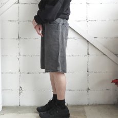 画像3: 1990's "GUESS" Relaxed Fit Denim Shorts　FADED BLACK DENIM　size W31.5INCH (3)