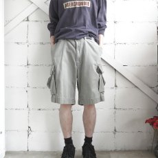 画像2: 1990's "Polo by Ralph Lauren" Chino Cargo Shorts　GREY OLIVE　size W35INCH (2)