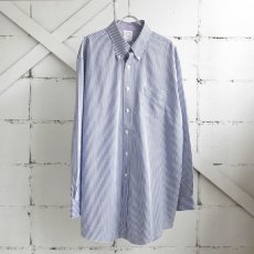 画像1: "Brooks Brothers" Supima Cotton Broad B.D. Shirt　BLUE STRIPE　size XL (1)