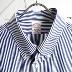 画像3: "Brooks Brothers" Supima Cotton Broad B.D. Shirt　BLUE STRIPE　size XL (3)