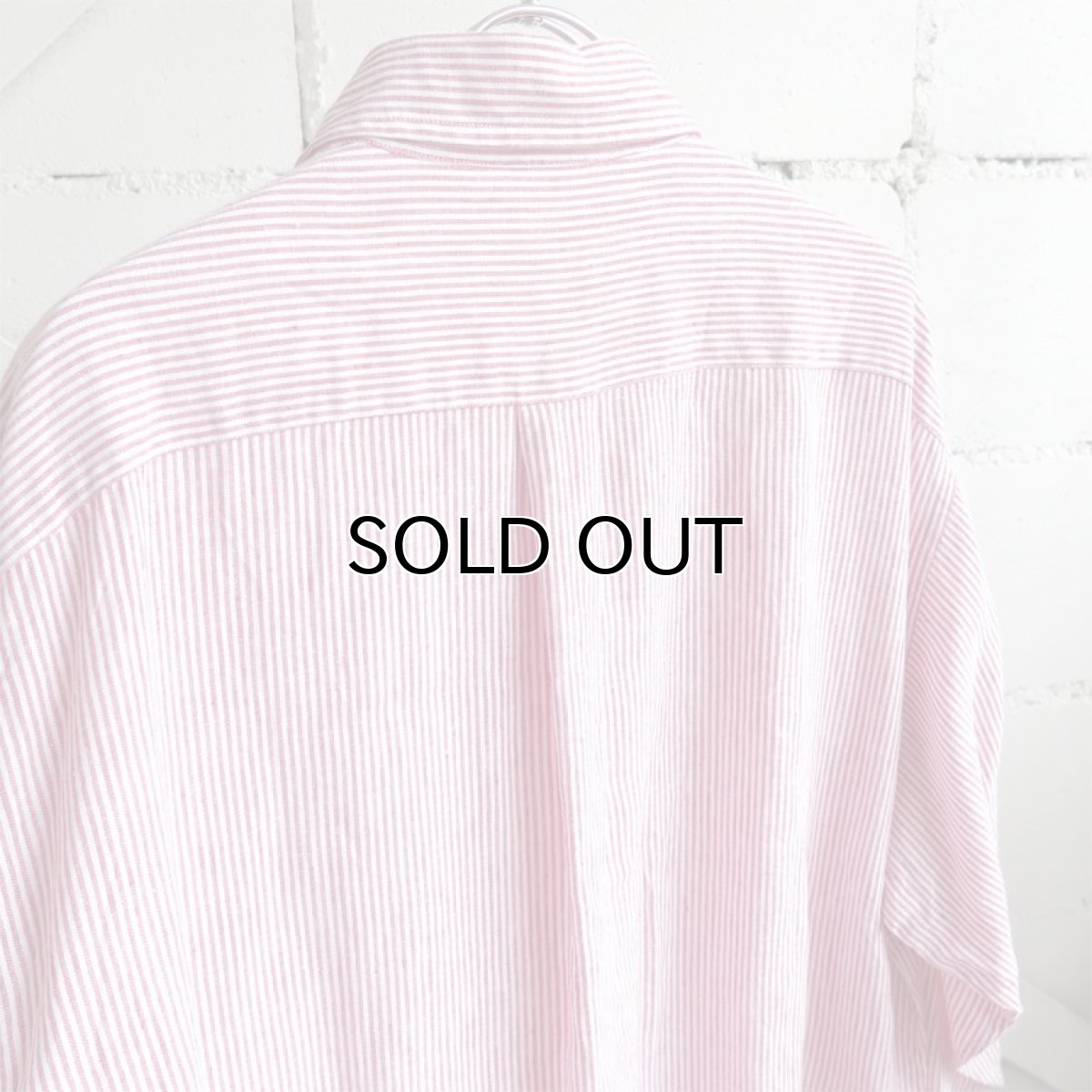 画像4: 1980's "Brooks Brothers" Irish Linen B.D. Shirt　RED STRIPE　size L-XL (4)