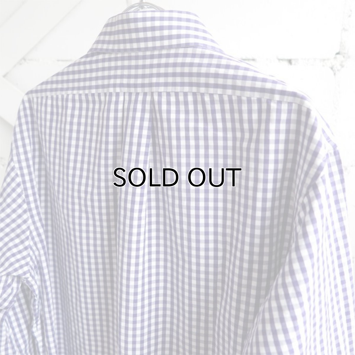 画像4: "Brooks Brothers" Pinpoint Oxford Wide Collar Shirt PURPLE CHECK size M (4)