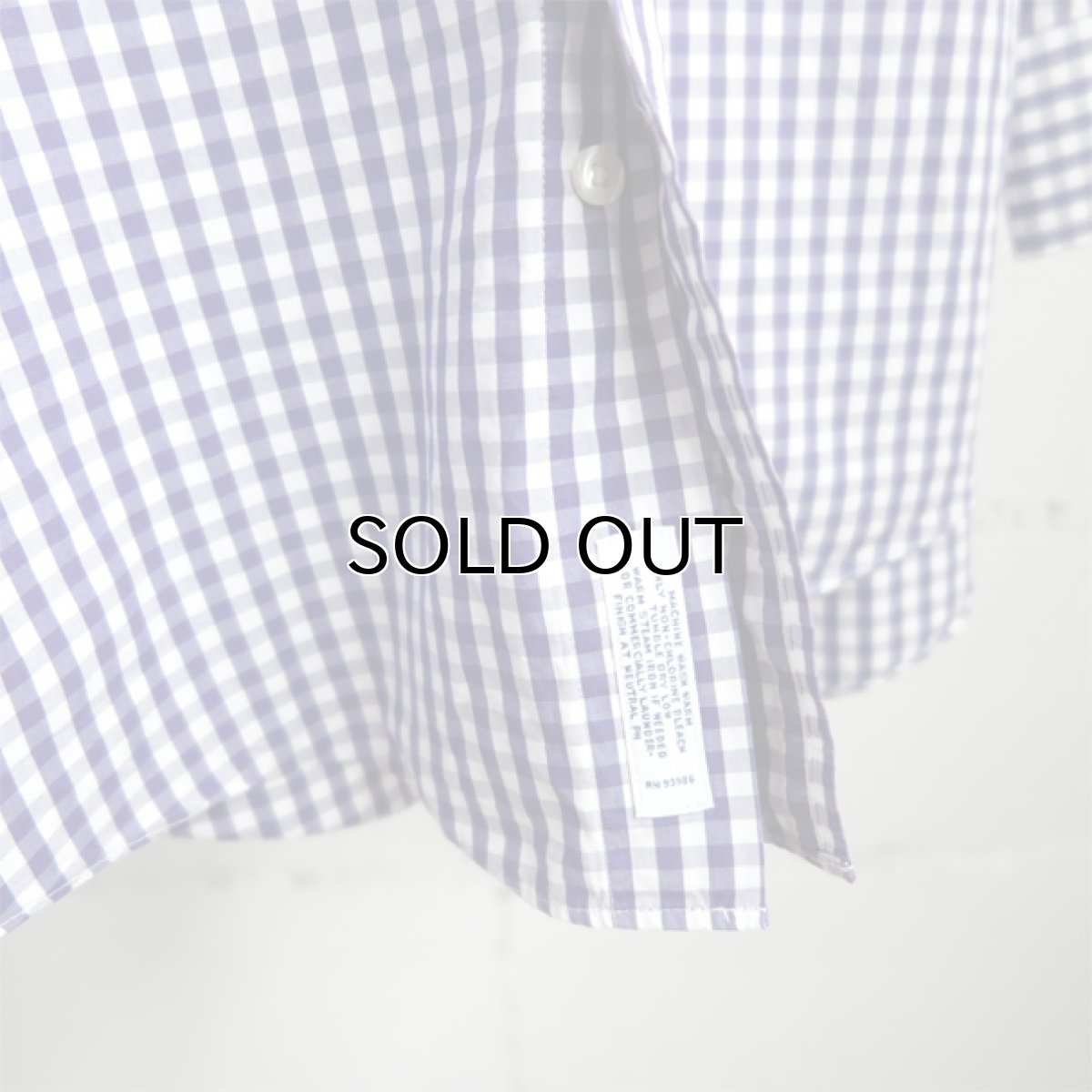 画像5: "Brooks Brothers" Pinpoint Oxford Wide Collar Shirt PURPLE CHECK size M (5)