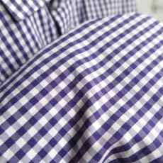 画像6: "Brooks Brothers" Pinpoint Oxford Wide Collar Shirt　PURPLE CHECK　size M (6)