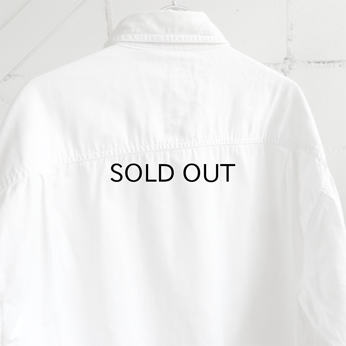 画像5: 1990's "GAP" Light Twill B.D. Shirt　WHITE　size XL (5)