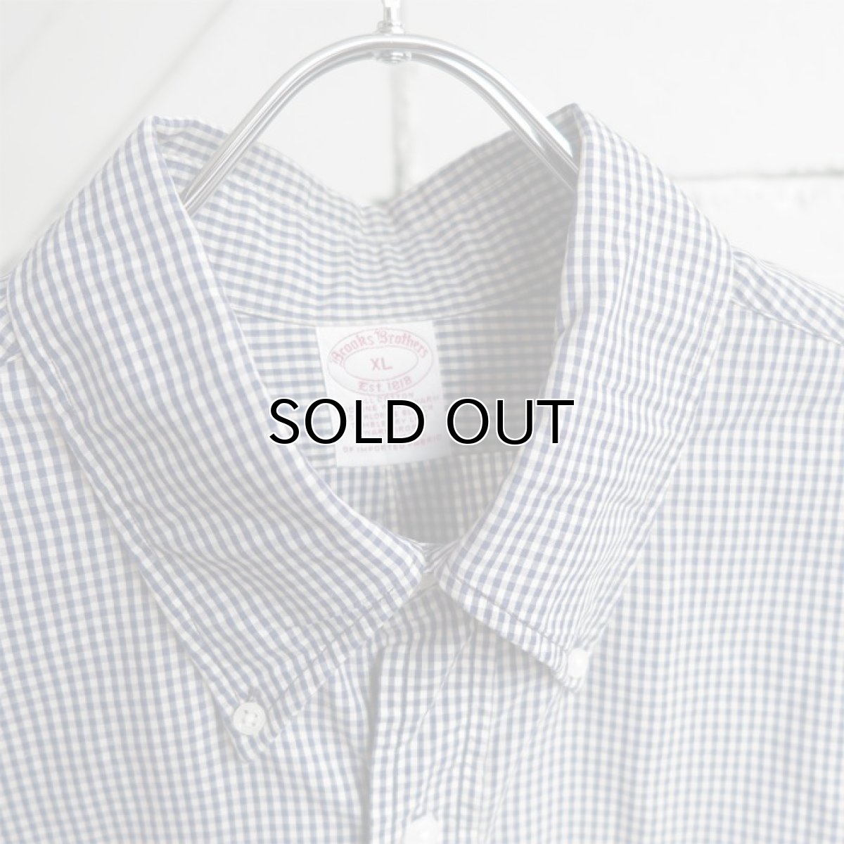 画像3: 1990's "Brooks Brothers" Broad B.D. Shirt　NAVY CHECK　size XL-XXL (3)