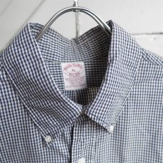 画像3: 1990's "Brooks Brothers" Broad B.D. Shirt　NAVY CHECK　size XL-XXL (3)