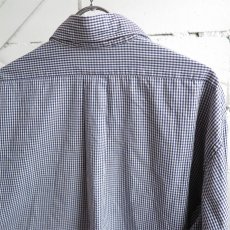 画像4: 1990's "Brooks Brothers" Broad B.D. Shirt　NAVY CHECK　size XL-XXL (4)