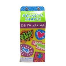 画像1: 新品 KEITH HARINGl(キースヘリング) Wooden MAGNETIC SHAPES(マグネット) 35piece入り (1)