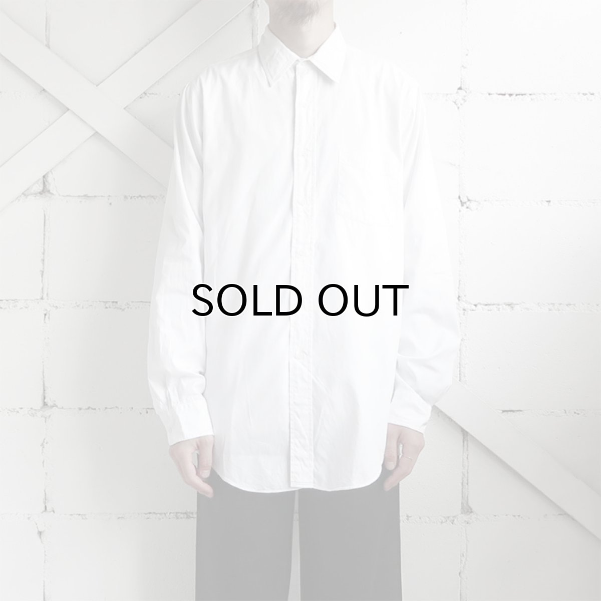 画像6: 1990's "LAND'S END" Pinpoint Oxford Shirt　WHITE　size M-L (6)