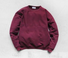 画像1: Riprap "HALF REVERSE CREW" -COTTON LOOPWHEEL-  　color MAROON　size M, L, XL (1)