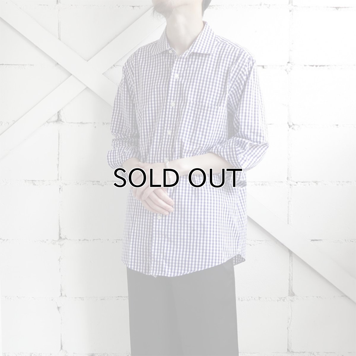 画像2: "Brooks Brothers" Pinpoint Oxford Wide Collar Shirt PURPLE CHECK size M (2)