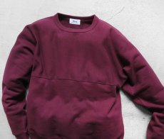 画像2: Riprap "HALF REVERSE CREW" -COTTON LOOPWHEEL-  　color MAROON　size M, L, XL (2)