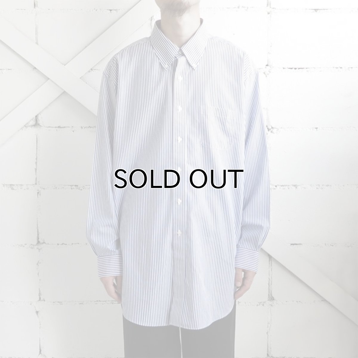 画像6: "Brooks Brothers" Supima Cotton Broad B.D. Shirt　BLUE STRIPE　size XL (6)